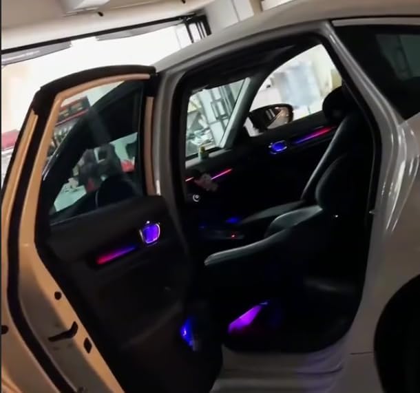 LED Ambient Lighting Kit for 11th Gen Honda Civic - Co-Pilot Glowing Trim, Footwell Light, 4 Luminous Trim Plates, Center Console Light bar