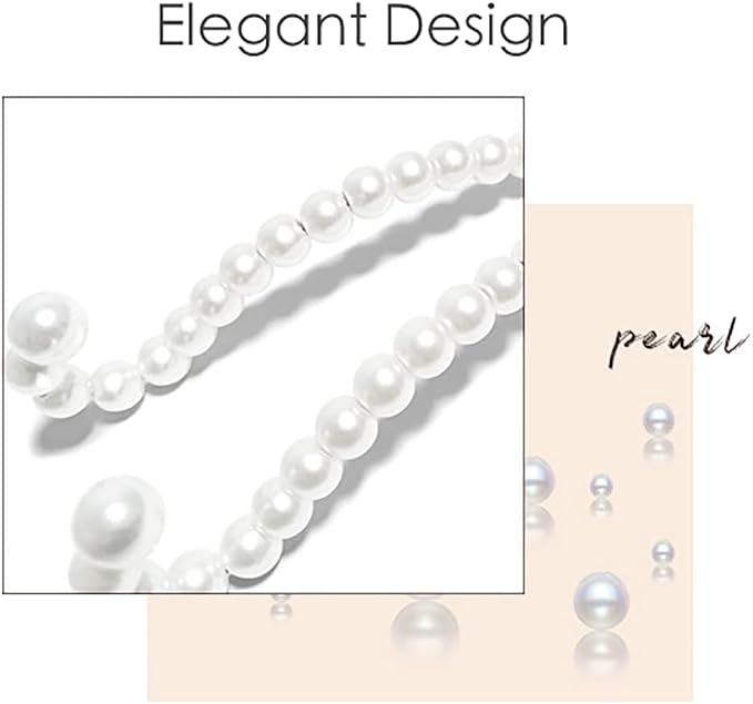 Purse Hook for Car, Cute Pearl Bag Hanger for Seat Headrest Organized, Girly Car Decor Accessories for Women