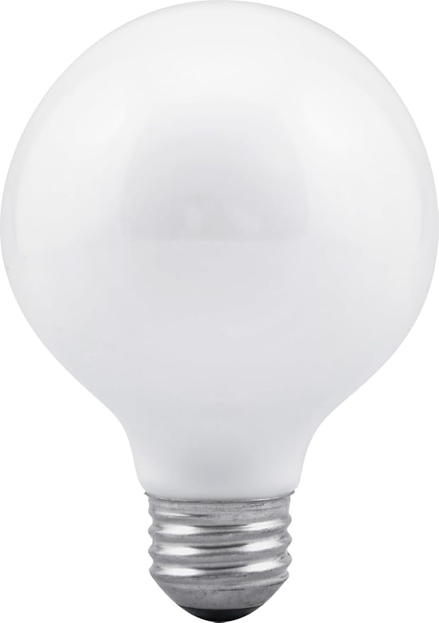 LEDVANCE 40 Watt Vanity Light Bulbs 3 Pack - Incandescent E26 Medium Base Globe Bulbs for Bathroom, Dimmable G25 Type G Round Vanity Bulbs 40W, 120V Soft White Warm White