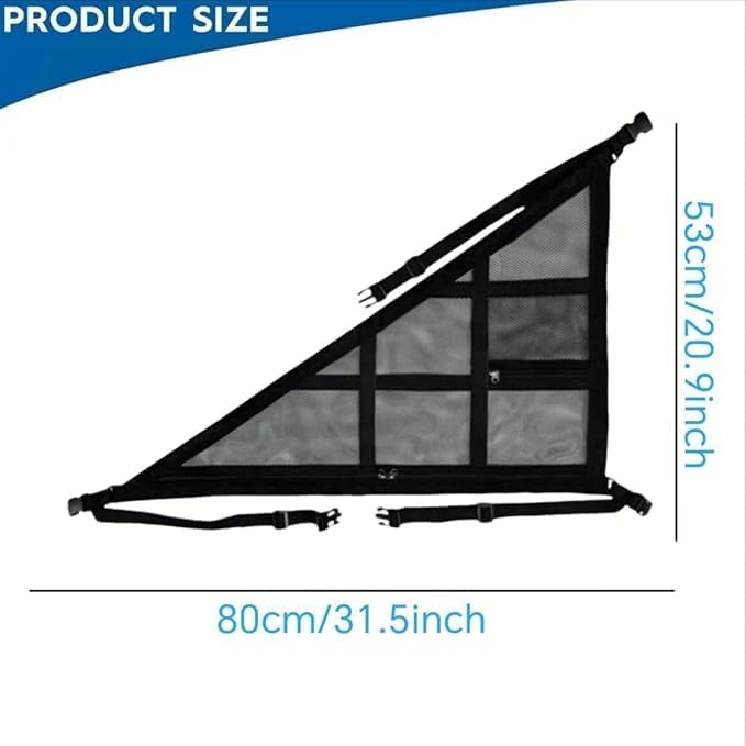 1 Pack Car Ceiling Cargo Net Fit for Ford Escape 2020-2023 2024 Roof Storage Organizer Heavy Duty Overhead Mesh Bag Polyester Double-Layer Zipper Design