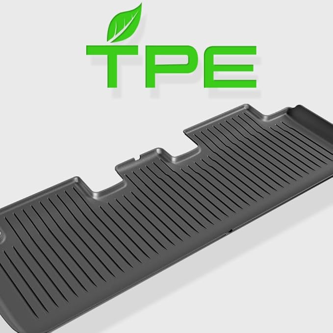 Floor Mats for Tesla Model 3 Highland 2026 2025 2024, TPE All Weather Protection Floor Mats Set (6 Pieces), Custom Fit Cargo Liner Cargo Trunk Accessories, Heavy Duty Accessories, Black