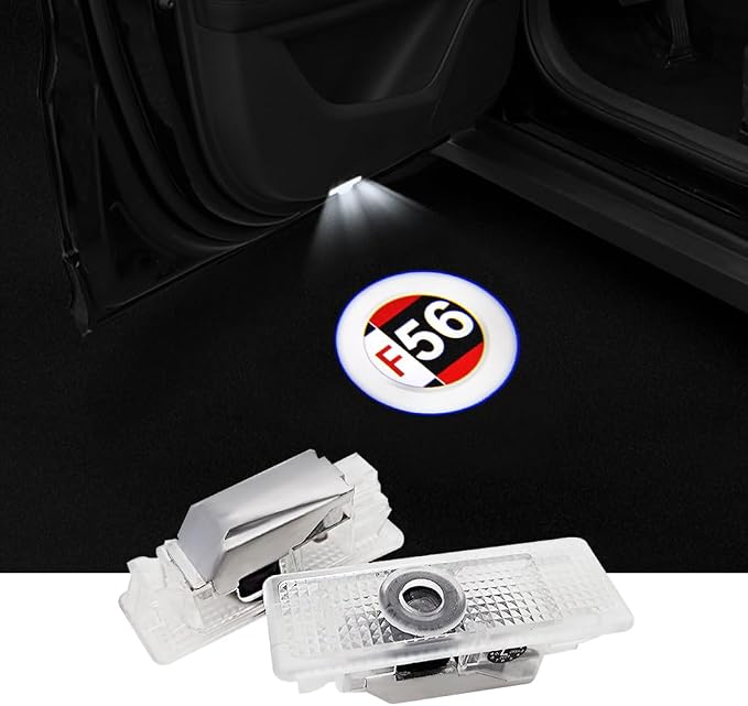 2 pcs LED Car Door Logo Lights Courtesy Projector Laser Puddle lamp Ghost Shadow Light Accessories Compatible with r55/r56/r57/r58/r59/r60/r51/f54/f56/f55/f60 (03)