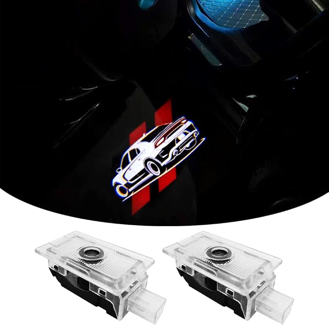 2PCS Non-Fading LED Door Logo Lights Car Accessories HD Welcome lamp Compatible for Charger 2006-Present Projector Ghost Shadow Puddle Courtesy Step Lights (Break Through red)