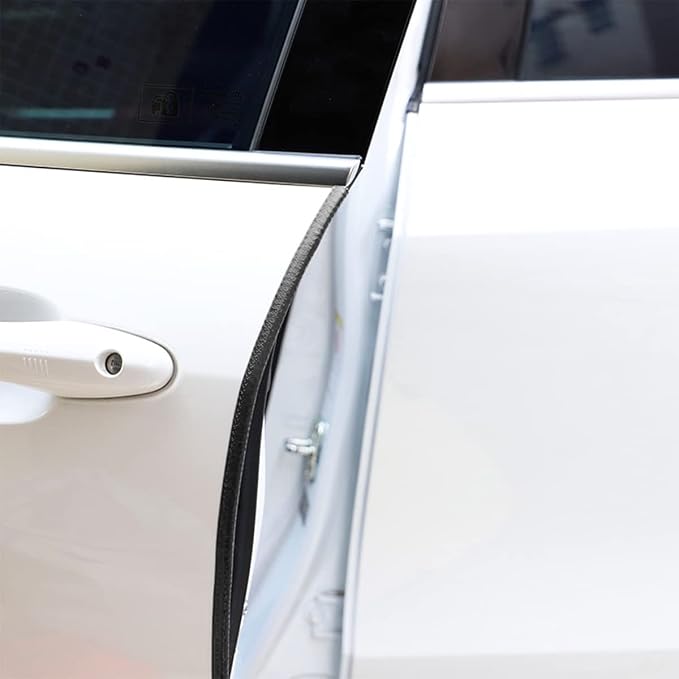 Car Door Edge Guards, 16FT Car Edge Rubber Seal Trim Protector, No Glue Needed U Shape Car Door Guard Universal for Most Cars, Vehicles, SUVs (Black/16FT)