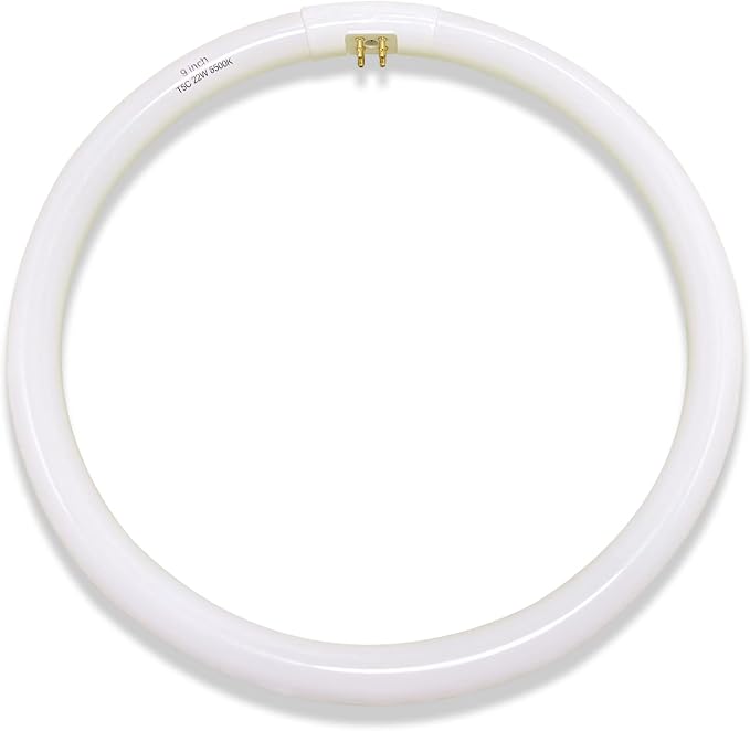 9 inch (FB681) T5 Circular Bulb Replacement for Zadro GLA, GLAW, SLWR, SLVR Makeup Mirror,22W Fluorescent Bulb,G10q 4 Pin Inward, 6500K Daylight lamp, Soft White,(9'' T5 22W)