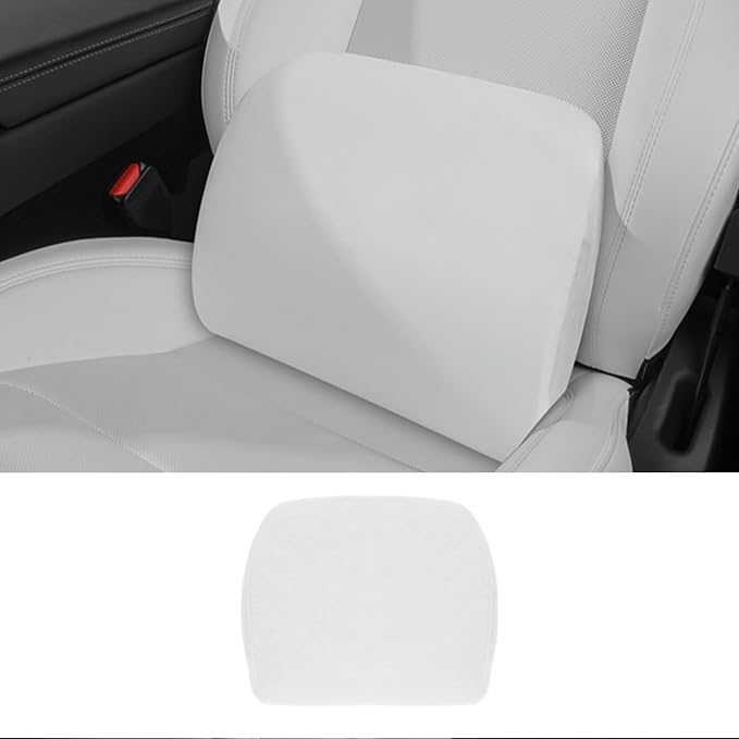 Memory Foam Lumbar Support Pillow for Tesla White 1pc | For model Y / 3 / S / X / Lower Back Support for Car Improved Posture Backrest Mid / Lower Back Support Cushion for Car Seat