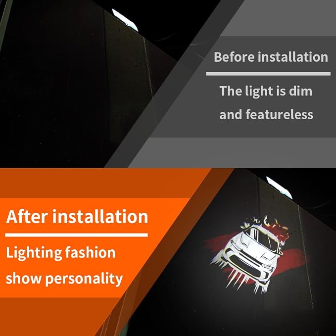2 PCS Non-Fading LED Door Logo Lights Projector Compatible for Hornet 2023-present HD Ghost Shadow Light Puddle Lights Courtesy Step Lamps Kit Car Accessories (Whole car, Hornet)