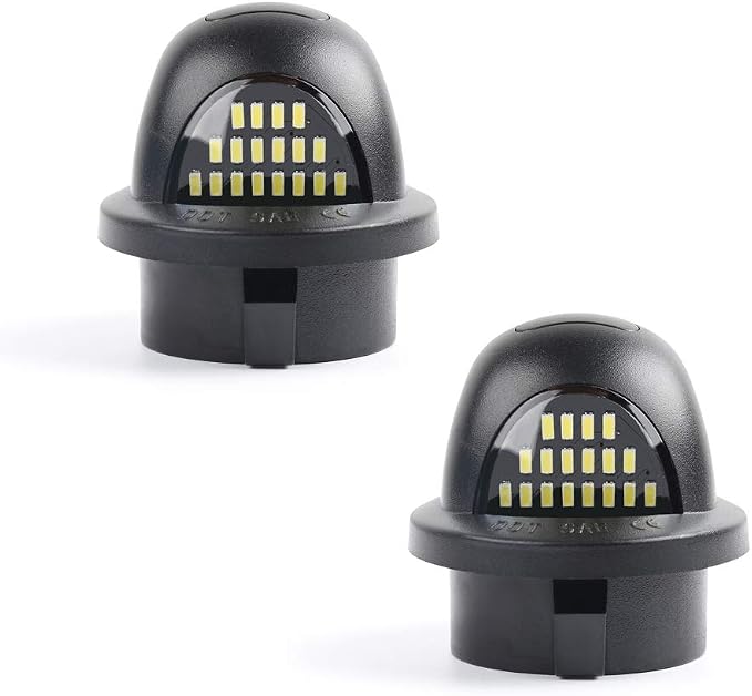 Gempro License Plate Light Assembly LED Tag Lamp Replacement for Ford F150 F250 F350 F450 F550 Super Duty Bronco Excursion Ranger Expedition Explorer Lincoln Pickup Rear Plate Lights, 2PCS