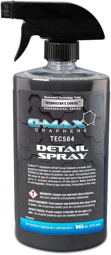 Technicians Choice G-MAX Graphene Detail Spray (TEC584) – 1 Gallon Professional Exterior Detailer for Paint, Glass, Plastic & Metal – Graphene & Ceramic Infusion, High Gloss & Long-Lasting Protection