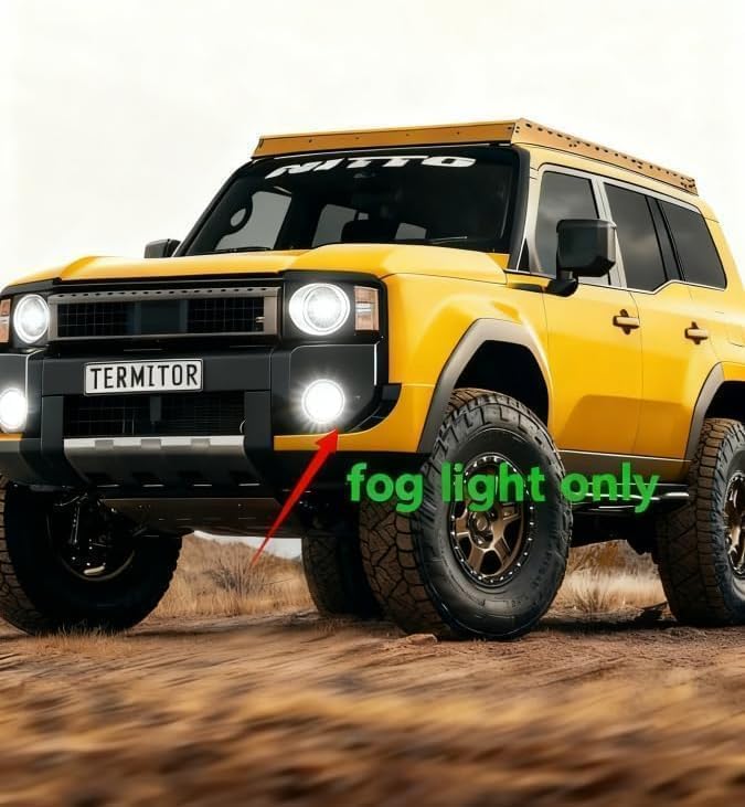 Termitor High Performance H4/9003 Fog Light Bulb for Off-Road | 70,000LM Brightness, 6500K Bright White Light, DIY Easy Install, 85K+ Hrs, IP68, OE Sizing, Pair Pack