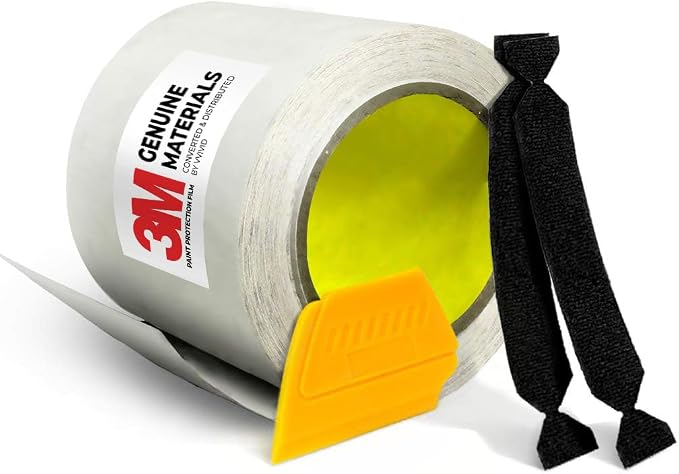 VViViD 3M Clear Paint Protection Vinyl Film 4 Inch Wide Choose Your Size Including Tools (4 Inch x 72 Inch)