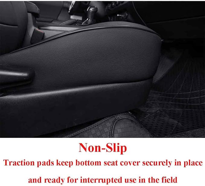 EKR Tacoma Front Seat Covers Custom Fit for Toyota Tacoma 2012 2013 2014 2015 (Regular Seats), Leather Truck Seat Cover for Car - Front Row Only,Faux Leather(Black)