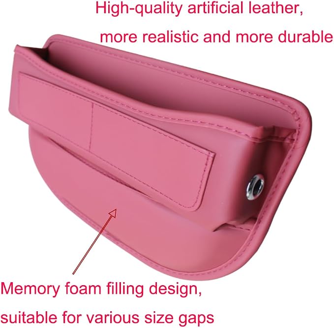 Seat Gap Organizer Car Seat Console Organizer Front Seat Side Storage Bag Center Console Side Pocket Car Seat Crevice Storage Seat Gap Filler Between Seat Storage Pouch(Red)