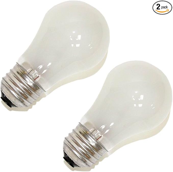 Sylvania 15 Watt Light Bulbs 2 Pack - A15 Incandescent Light Bulbs 15 Watt, Dimmable E26 Medium Base 15W Bulbs, 120V Frosted Warm White
