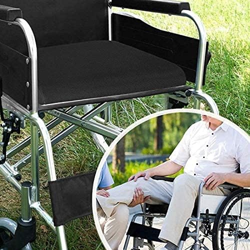 Portable Seat Cushion for Office Soft Memory Foam Seat Cushion Non Slip Bottom with Carry Handle,Washable Cover,Comfortable Coccyx Cushion for Home Office Chair Pad,Car Seat, Wheelchair (Black)