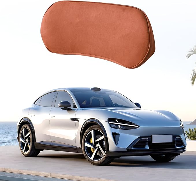Zpana Car Lumbar Support Pillow, Memory Foam Vehicle Seat Lower Back Support Cushion for Back Pain Relief & Sciatica, Comfortable Auto Driver Seat Pad, Universal for Vehicles (Orange)