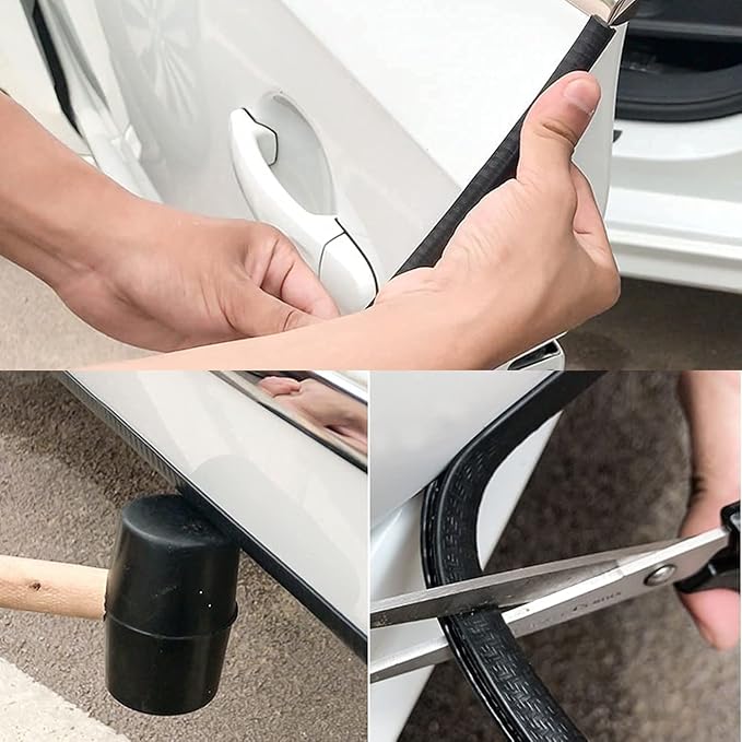 Edge Trim Black U-Channel Rubber Trim Edge with Steel 1/2" X 3/8" - Fit Gap 3/64" to1/4 Car Door Edge Sealing Strip PVC Weather Stripping with Metal, Metal Edge Protector, 12FT