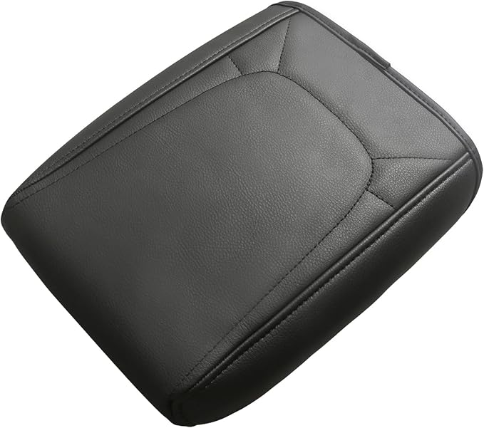 Muslogy Center Console Armrest Cover Fit for Chevy Colorado/GMC Canyon 2026 2023-2025 Accessories, Comfort Armrest Pad Console Lid Cushion Vegan Leather Regular Thick(Black Trim)