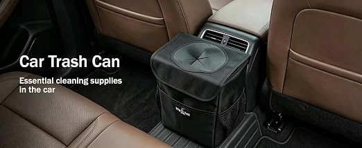 Big Ant Car Trash Can with Odor-Trapping Lid & 100% Leakproof Liner, Multipurpose Hanging Organizer for SUV & Truck, Keep Vehicles Clean on Family Road Trips