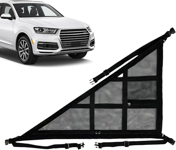 Car Ceiling Cargo Net – Double-Layer Roof Storage Mesh, Triangle Overhead Organizer Pocket | Long Trip Travel Ceiling Mesh Storage Net, Interior Vehicle Space Saver for Car Journeys Packing