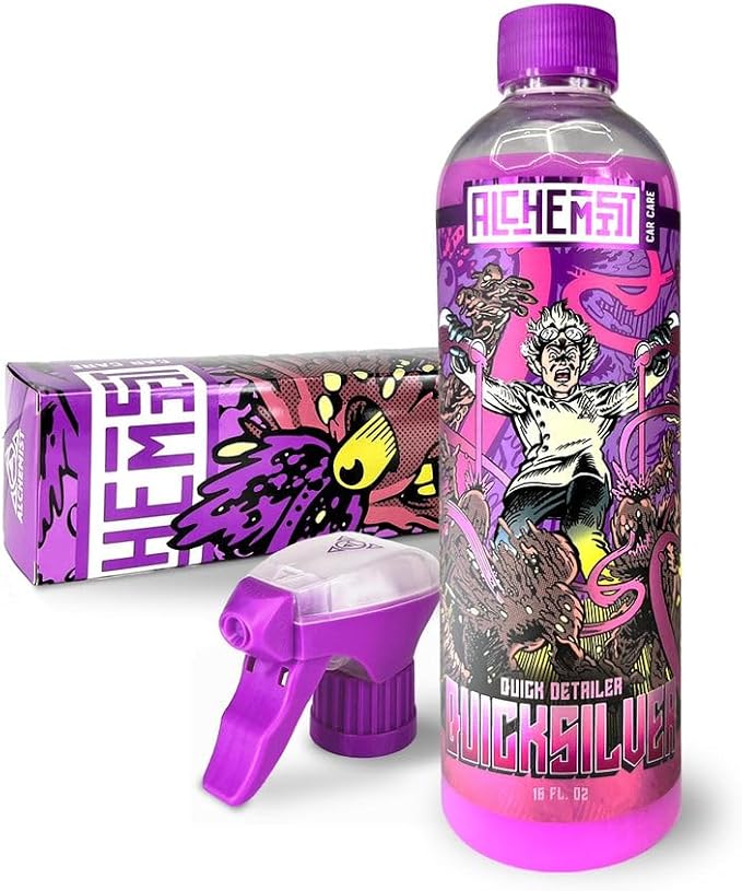 Alchemist Quicksilver Quick Detailer Spray | Car Detailing Spray for Instant Car Shine | Waterless Car Wash Spray for Light Dust & Smudges | Exterior Car Cleaner & Detailing Care | 16 oz