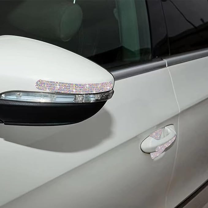 BetterJonny Crystal Car Scratch Protector, Rhinestone Bling Scratch Protectors (Colorful)