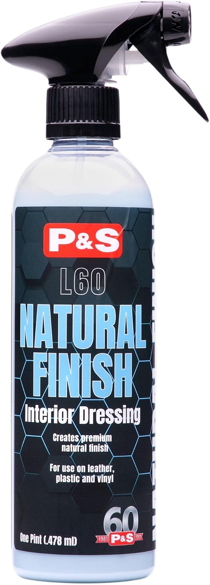 P&S Detail Products Natural Finish Interior Dressing – Low Gloss Vinyl & Rubber Protectant with UV Protection, Conditions & Restores Dashboards, Door Panels & Trim