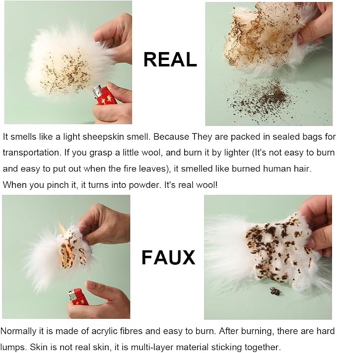 Fuzzy Sheepskin Steering Wheel Cover for Women | Warm & Fluffy Universal Auto Girly Accessories | Soft Lamb Fur for Cold Winters & Hot Summers | 14 1/2 inch-15 1/2inch Steering Wheel, Cream White