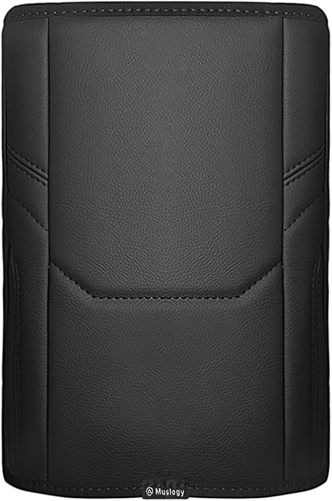 Muslogy Center Console Armrest Cover Compatible with 2026 Toyota RAV4 Accessories Comfort Armrest Pad Cushion Box Lid Cover Vegan Leather Protector Regular Thick(OEM Style)