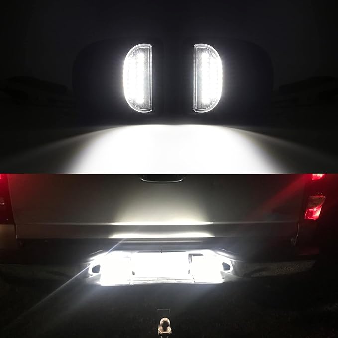 License Plate Light for Silverado & Sierra 1500 2500 3500 HD/ Traverse | For Avalanche/Tahoe/Suburban/Yukon XL/Escalade&ESV/EXT Pickup Tag Lamp Powered by 54pcs LED Chips|Super Brightness|OEM Fit