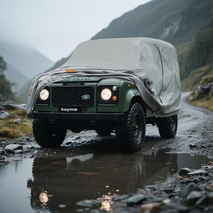 Kayme Heavy Duty SUV Car Cover Custom Fit Land Rover Defender 110 Waterproof All Weather for Automobiles, Full Exterior Covers Sun Rain UV Protection.(Deliver About 3-10 Days)