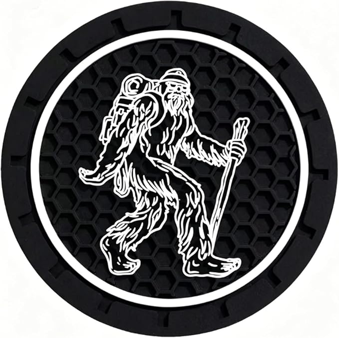 2Pcs 2.75 Inch Sasquatch Car Cup Holder Coaster Insert Tough Auto Sasquatch Bigfoot Car Accessories