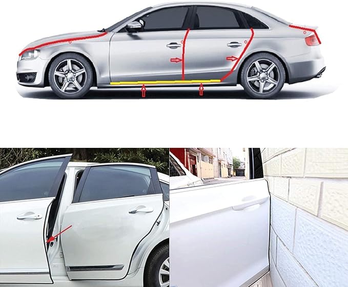 Edge Trim White U-Channel Rubber Trim Edge with Steel 1/2" X 3/8" - Fit Gap 3/64" to1/4 Car Door Edge Sealing Strip PVC Weather Stripping with Metal, Metal Edge Protector, 150FT