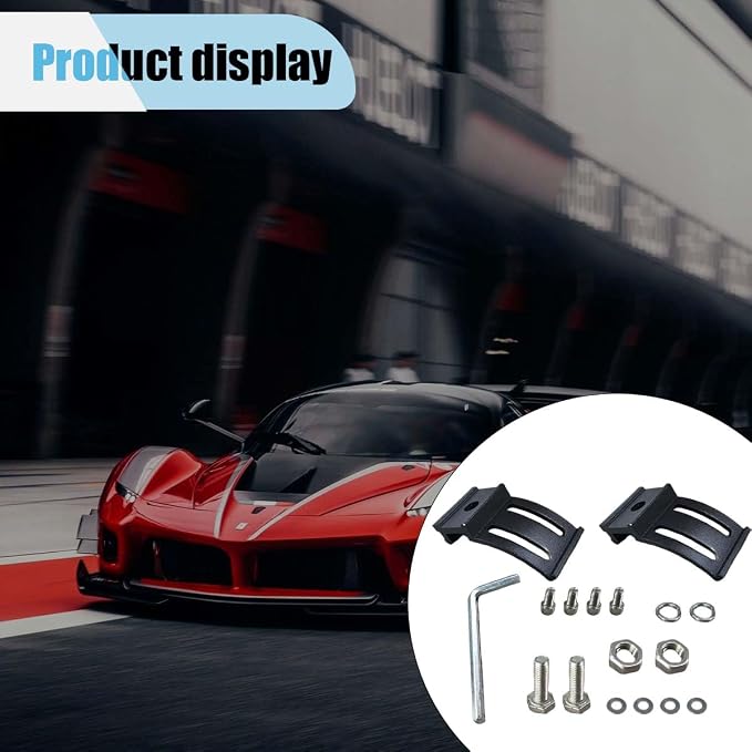 17PCS LED Light Bar Side Mounting Bracket, Base Mounting Bracket with Rubber Pad, Car Light Bar Mounts, Suitable for Straight or Curved 4-52 Inch LED Light Bars (17 Double)