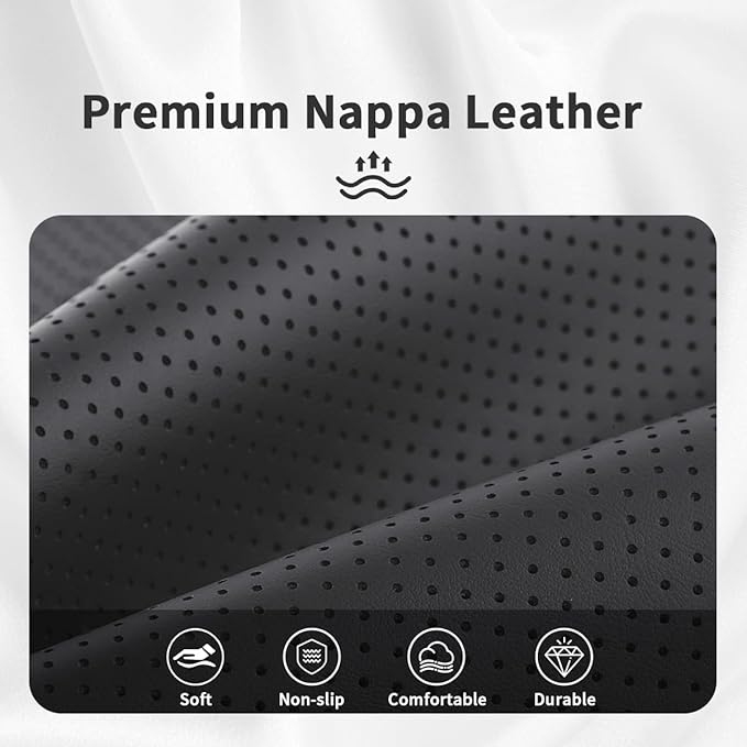 Car Steering Wheel Cover Napa Leather Non Slip Vehicle Steering Wheel Cover