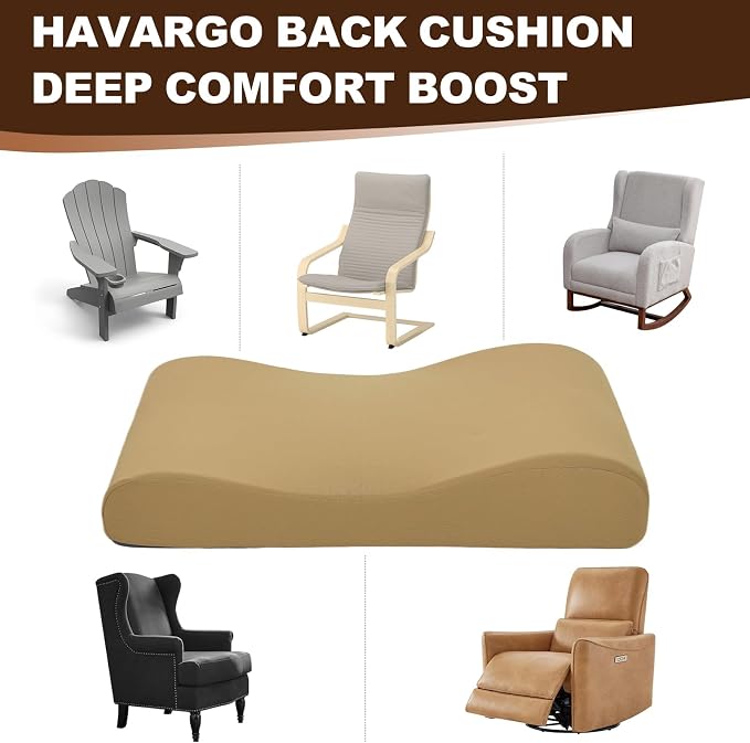 2-in-1 Neck Pillow Lumbar Support Pillow for Recliner Couch & Nursery Glider Chairs- High-Resilient Foam Cushion Ergonomic Back Support for Comfort in Rocking, Feeding, Nursing Brown L