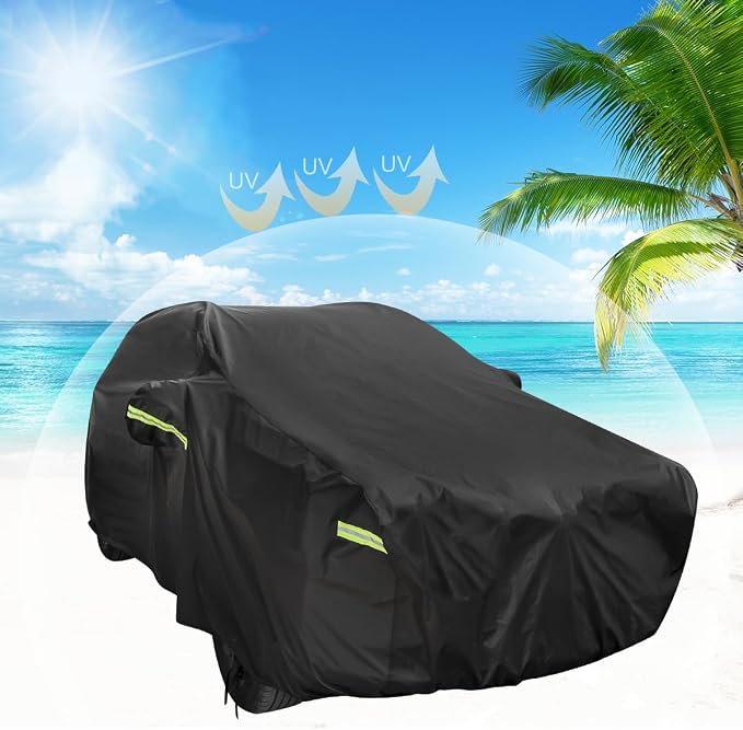 Waterproof SUV Car Covers for Automobiles, All Weather Outdoor Full Exterior Cover fit SUV Length 181-191 inch