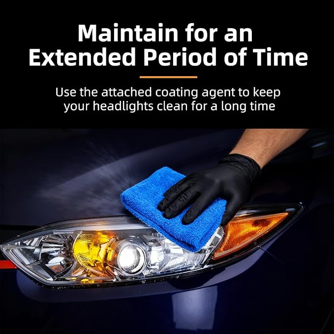Automotive Headlight Restoration Kit 2025 New Automotive Headlight Cleaner, Multifunctional Car Headlight Polishing, Oxidized Kit for All Vehicle Types