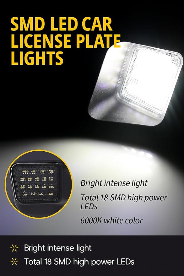 LED License Plate Light Accessories For 2003-2018 Dodge Ram 1500 2500 3500 Led License Number Plate Light White Lamp Assembl