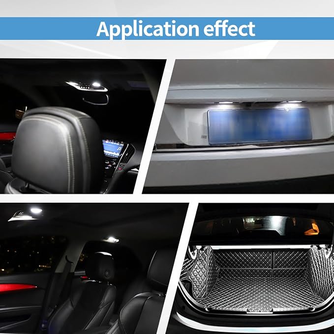 24PCS Car Interior LED Bulb, Dome Light LED Car Interior Replacement Bulb Kit Set T10 31 mm 41 mm for Car Interior, Indoor Map Dome Lights, License Lights, Trunk Lights, Etc.