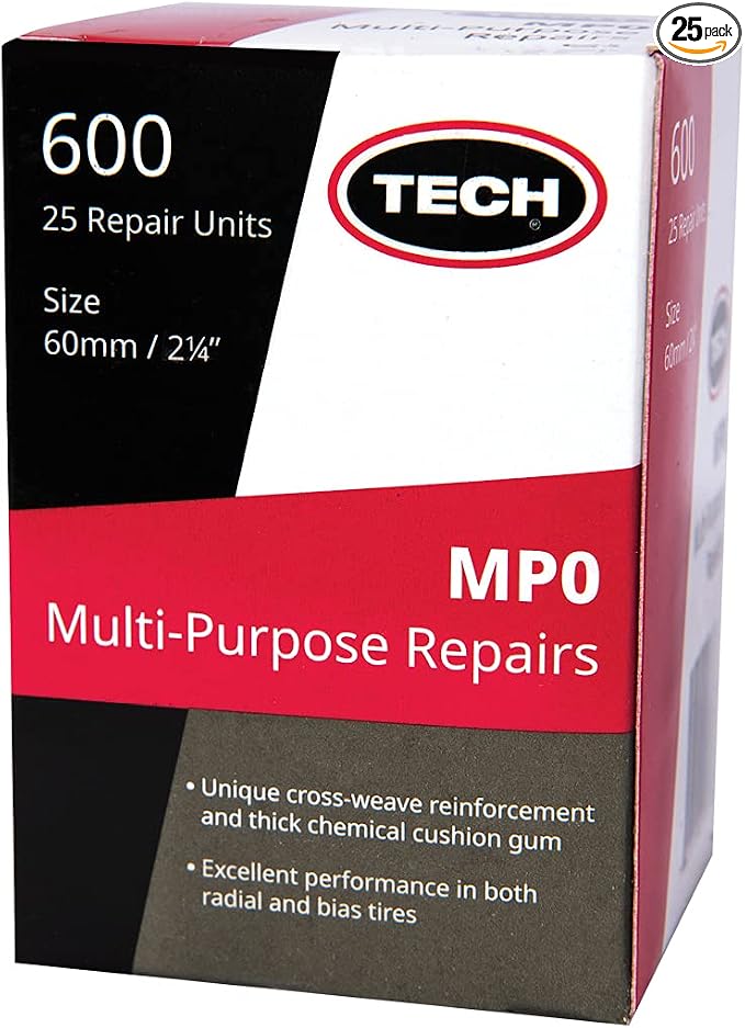 MP-0 Multi-Purpose Patch Kit – Durable Round Rubber Units for Radial and Bias Punctures, 2-1/4" (60mm), Blue (Box of 25) for Tubeless Sealant, Emergency Fixes, and Flat Patch Solutions