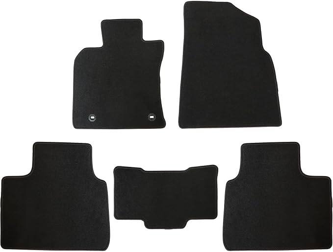 GXARTS 4PCS Velour Carpet Floor Mats Custom Fit for Toyota Camry 2025 (LE LEV SE XSE),Noise-Reducing Floor Liners Full Set, Front & Rear All-Weather with Retention Clips, Black