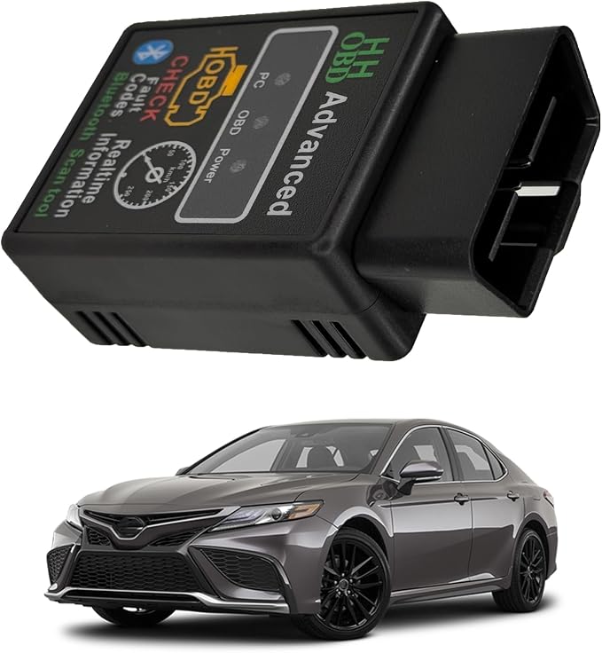 Bluetooth OBD2 Diagnostic Tool, OBD2 Scanner for Car, Wireless ELM327 V2.1 Code Reader, Reset & Clear Engine Fault Code Scanner with Exclusive App, Universal for iOS Android Windows (Black)