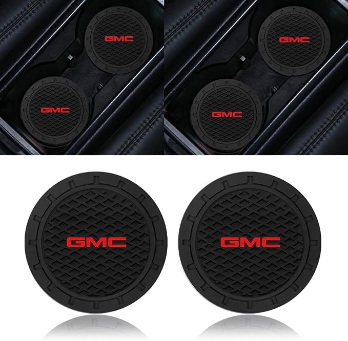Car Cup Holder Coasters Compatible with GMC Sierra Denali Canyon Terrain Yukon Jimmy Acadia Series,Black