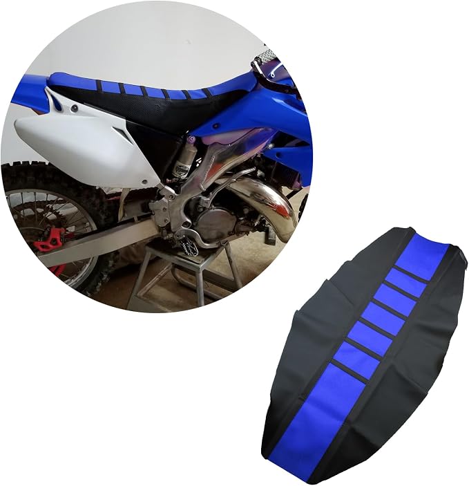 Motorcycle Universal Seat Cover Non-Slip Suitable Rubber Striped Seat Covers Soft For YZ125 YZ250 YZ450F WR250F WR450F TTR230 WR400F XTZ125 YZ WR TTR 125 250 Dirt Pit Bike Motocross Off Road Motorbike