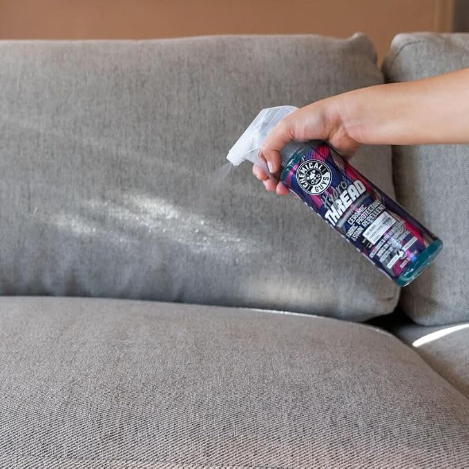 Chemical Guys, HydroThread Ceramic Fabric Protectant & Stain Guard, 16 oz | Works on fabric, carpet & upholstery, keep floor mats looking clean, use with microfiber towel or interior brush