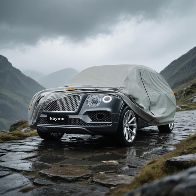 Kayme Heavy Duty SUV Car Cover Custom Fit Bentley Bentayga SWB Waterproof All Weather for Automobiles, Full Exterior Covers Sun Rain UV Protection.(Deliver About 3-10 Days)