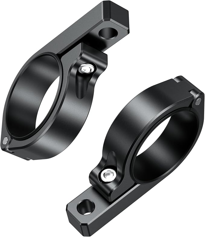 BRCOVAN 2PCS, Metal Light Bar Mounts, Off-Road LED Light Mounting Bracket | Fit for Round Rails / Roll Cage Bars 1.5" 1.75'' 1.85" 2'' 2.1" in Diameter, for Motorcycle ATV UTV Car Boat Truck
