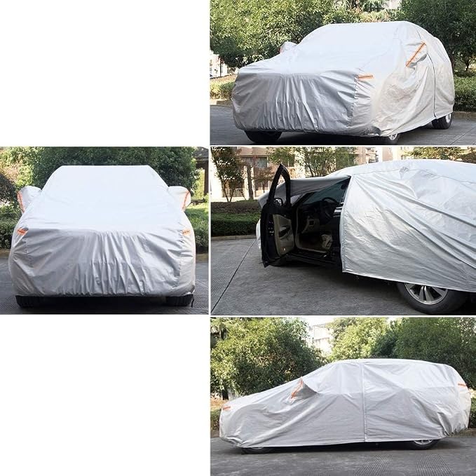 Kayme 6 Layers SUV Car Cover Custom Fit for Chevrolet Chevy Equinox (2005-2025) Waterproof All Weather for Automobiles, Outdoor Full Cover Rain Sun UV Protection.Silver