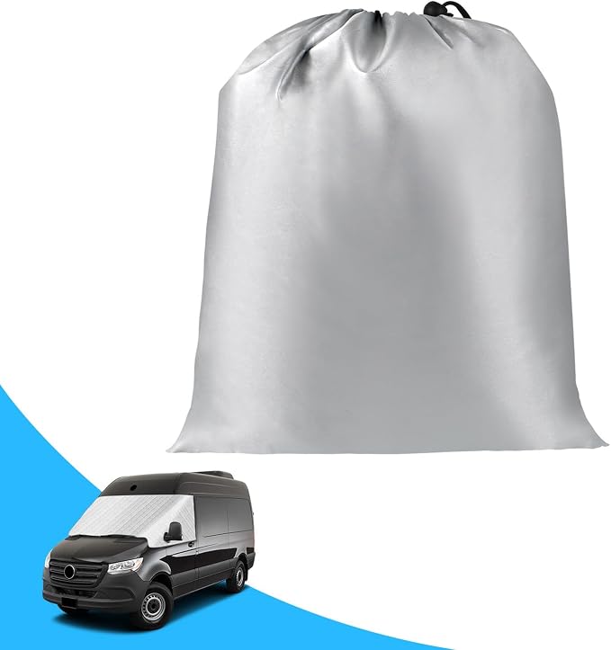 Windshield Sun Shade for Mercedes Sprinter 2019-2026, External 5-Layer Reflective Sunshade for 2019-2026 Mercedes-Benz Sprinter VS30